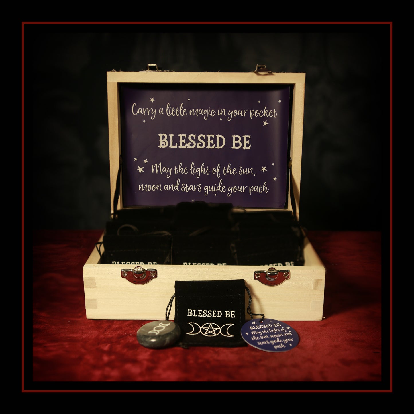 ✨ Embrace Blessings with Our "Blessed Be" Stone! 🌟🪶✨