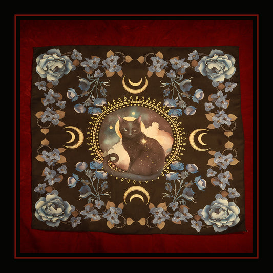 ✨ Enhance Your Altar with the Enchanted Black Cat Altar Cloth! 🖤🌙 Featured on 'Salem to Scotland - From Magic to Murder' Podcast! 🎙️🔮✨